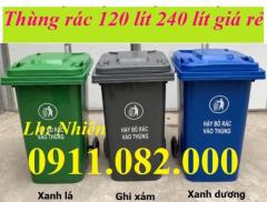 Thanh lý thùng rác nhựa giá rẻ, thùng rác 120L 240L 660L