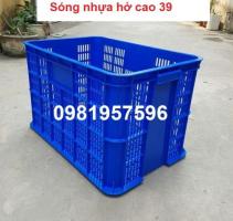 Sóng nhựa hở cao 39, sọt nhựa cao 39