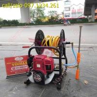 Máy phun thuốc xách tay dùng xăng Turbo140R có rulo giá rẻ